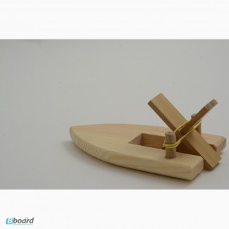 Развивающий конструктор и деревянная игрушка Кораблик 2 в 1