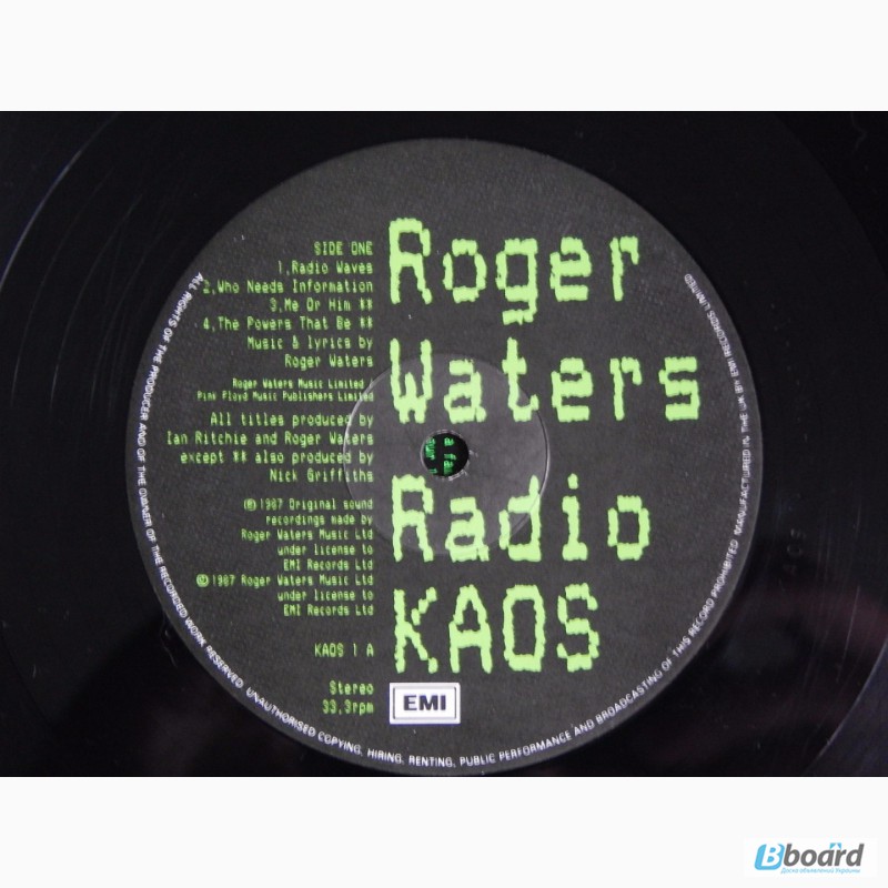 Фото 5. Roger Waters-Radio K.A.O.S. (U.K.) NM-/NM