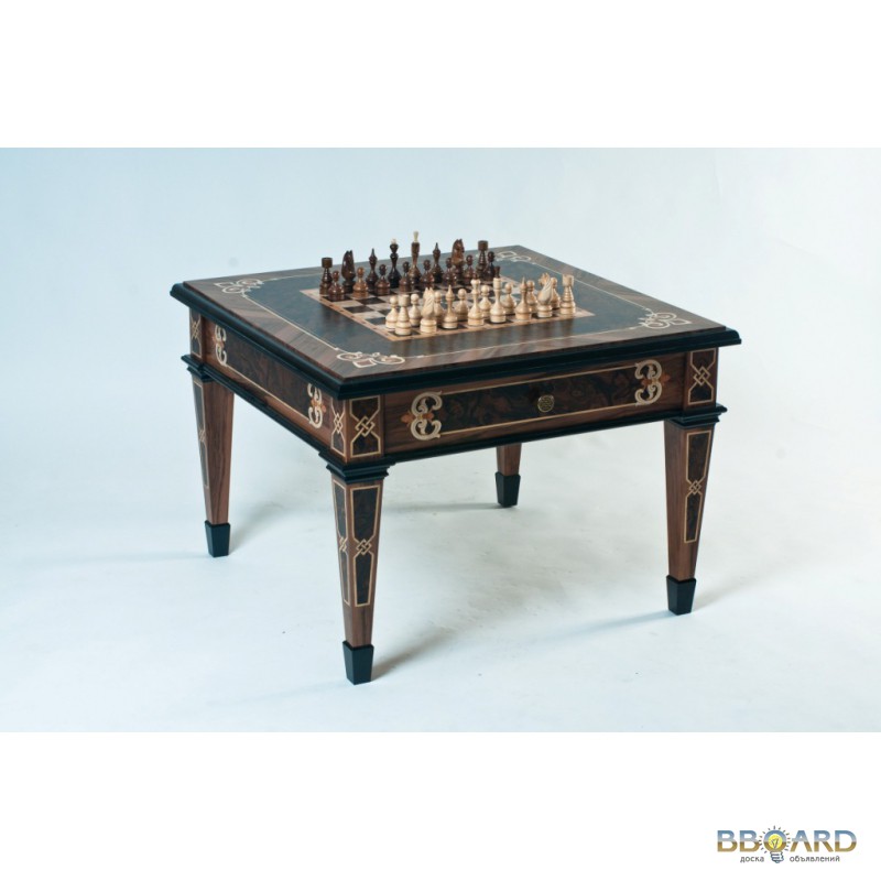 Фото 3. Произвожу шахматные столы из дерева.