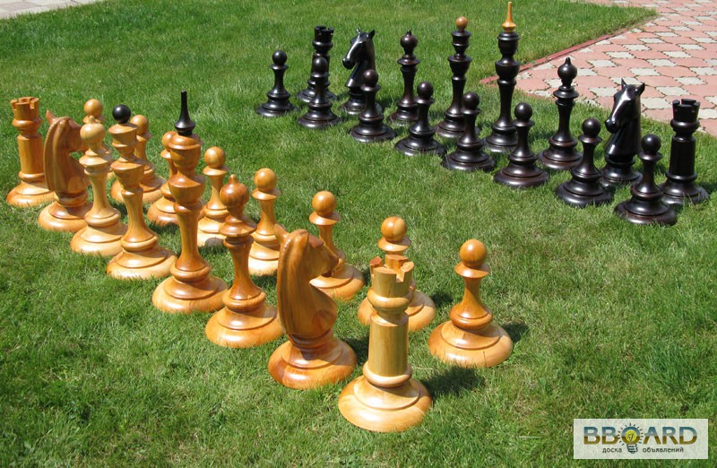 Фото 3. Шахматы большие, уличные из дерева и пластика.