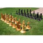 Шахматы большие, уличные из дерева и пластика.