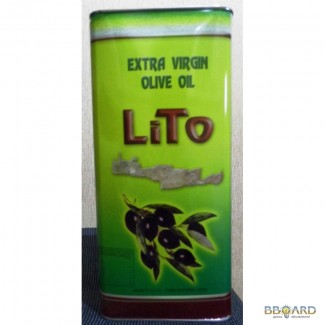 Оливковое масло Extra Virgin Olive oil «Lito» 5л ж/б. Греция.