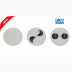 Врезная розетка Bachmann TWIST 2x220. Нержавеющая сталь