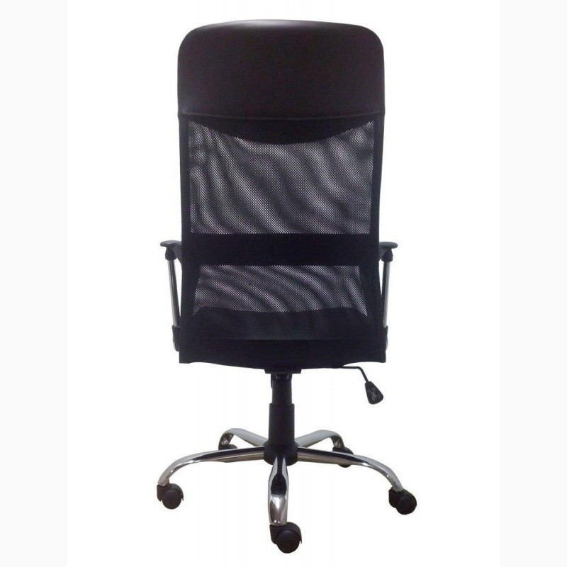 Фото 2. Крісло офісне Оливия, чорного кольору з сіткою