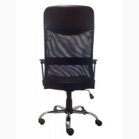 Крісло офісне Оливия, чорного кольору з сіткою