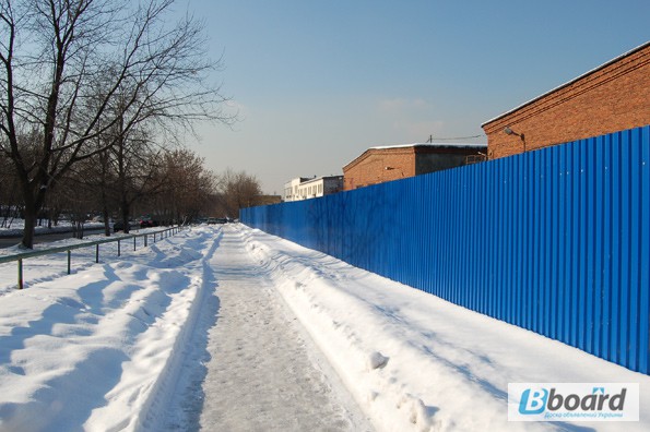 Фото 2. Профнастил синего цвета для забора купить Киев, профлист заборный от завода