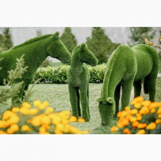 Фигуры топиари, изготовление скульптур из искусственной травы