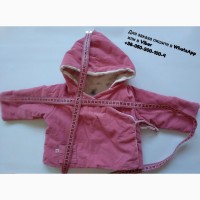 Курточка Petit Bateau детская розовая двухсторонняя с капюшоном