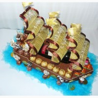 Корабль из конфет Пираты Карибского моря