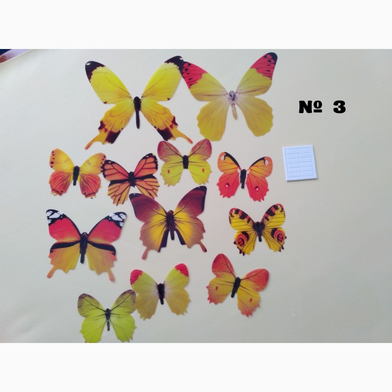 Фото 4. Бабочки 12 шт декор на холодильник
