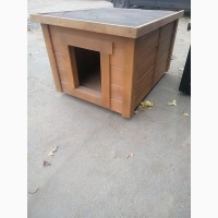 Деревянная будка для собак. Собачі будки
