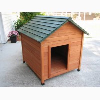 Деревянная будка для собак. Собачі будки