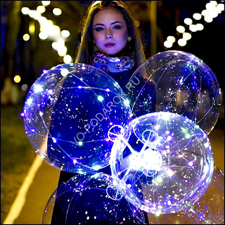 Фото 6. Светящиеся Шарики LED шары Сердце BOBO ОПТОМ+подарок