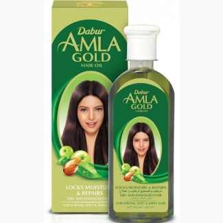 Масло для волос Dabur Amla Gold Hair Oil с экстрактами амлы, хны и миндального масла