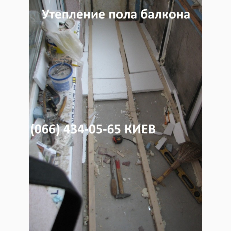 Фото 13. Устройство пола на балконе. Настил пола. Киев