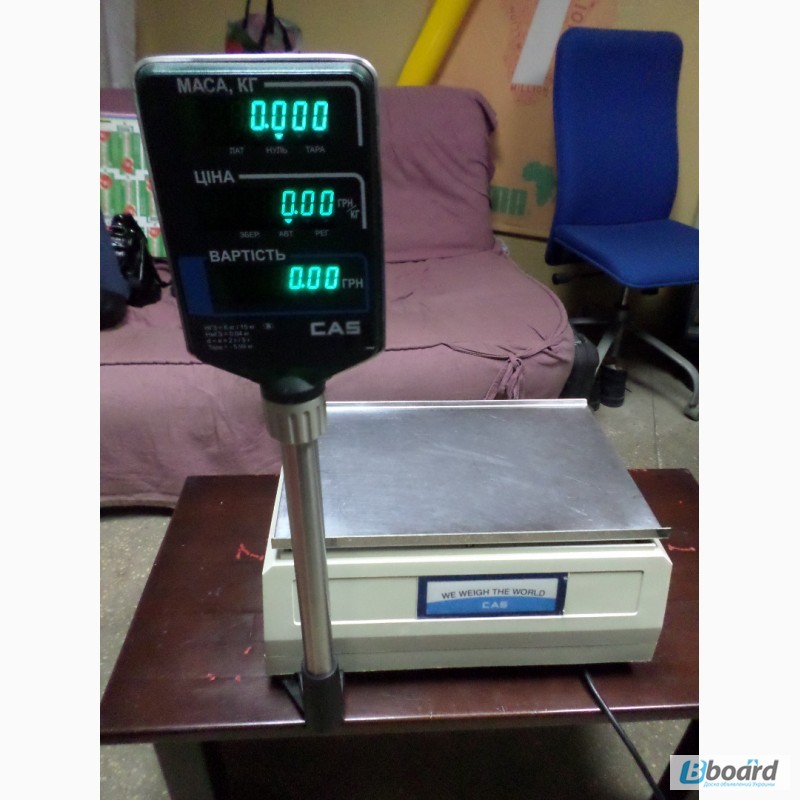 Фото 4. Торговые весы с принтером CAS LP-1-15 vs 1.6 R. RS-232.DUAL б/у, чекопечатающие весы б/у