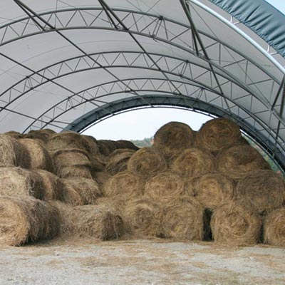 Фото 5. Тенты для накрытия сена, зерна на складах и открытых площадках, для техники, тракторов