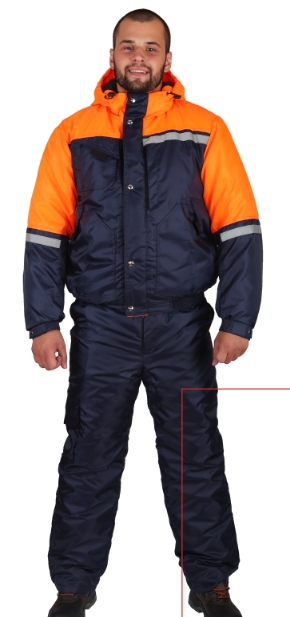Зимний рабочий костюм Стим т.синий/оранжевый
