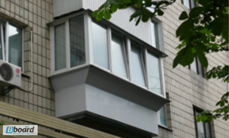 Фото 5. Балкон под Ключ в Киеве, Вынос балкона, Обшивка