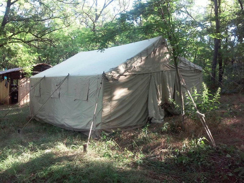 Фото 15. Брезент, палатка лагерная солдатская, тенты, навесы брезентовые