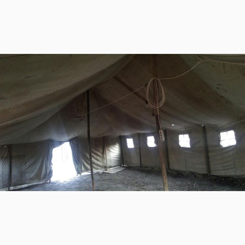 Фото 18. Брезент, палатка лагерная солдатская, тенты, навесы брезентовые