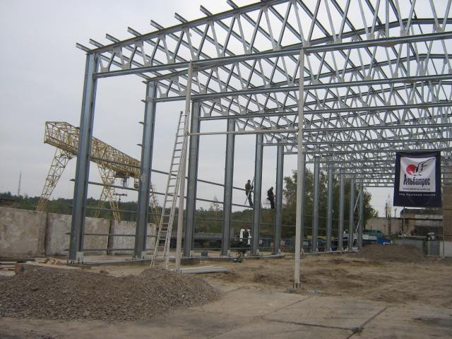 Фото 7. Прямостенные металлоконструкции ангары с вертикальными стенами производство в Днепропетров
