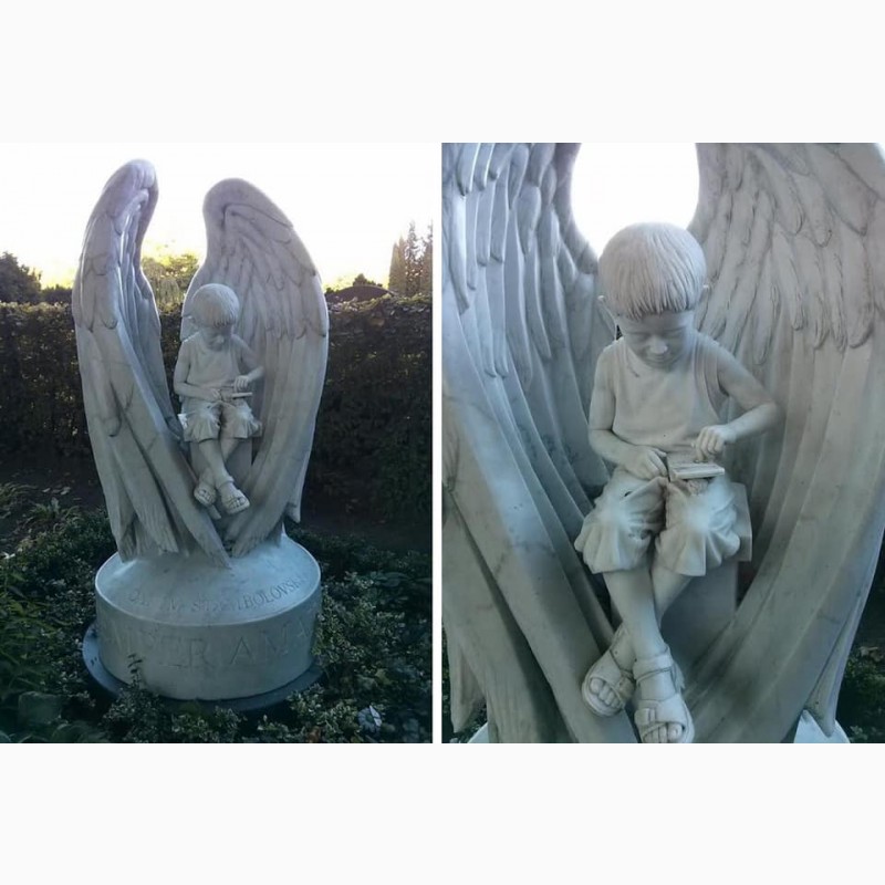 Фото 4. Скульптуры ангелов для памятников на кладбище под заказ