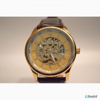 Мужские классические часы Rolex Skeleton (Gold),гарантия