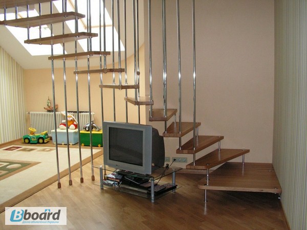 Комплектация и изготовление деревянных лестниц в Харькове