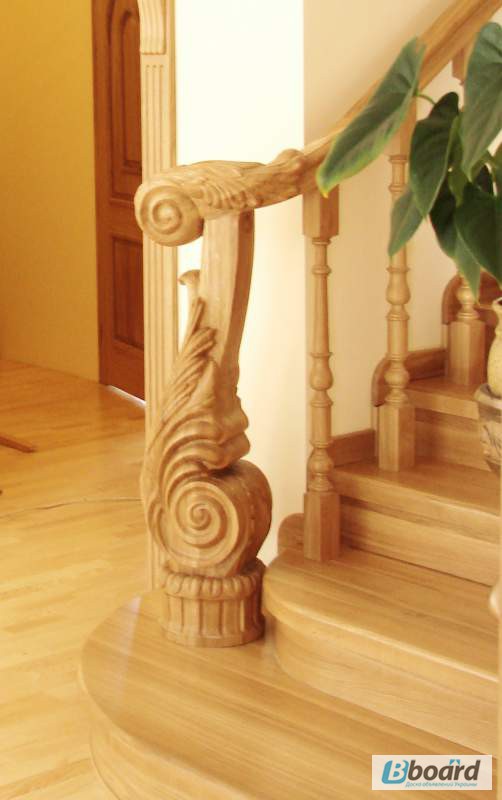 Фото 2. Комплектация и изготовление деревянных лестниц в Харькове