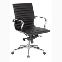 Кресло дизайнерское Алабама М, средняя высота спинки, белое, серое