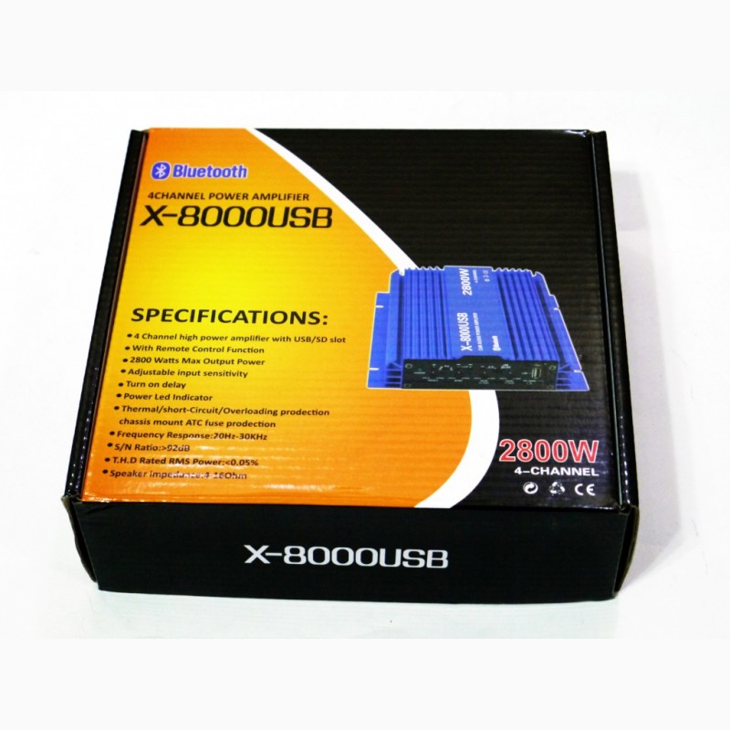 Фото 7. Усилитель X-8000USB - Bluetooth, USB, SD, FM, MP3! 2800W 4х канальный
