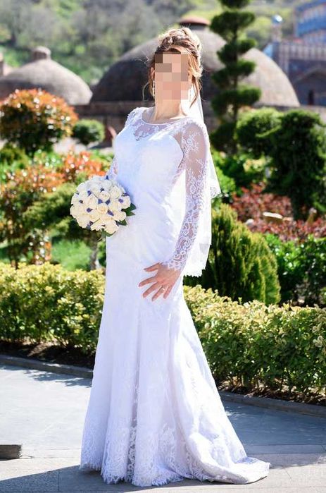 Фото 2. Свадебное платье, силуэт рыбка