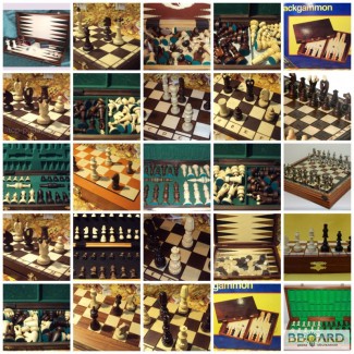 Деревянные шахматы, нарды, домино, лото