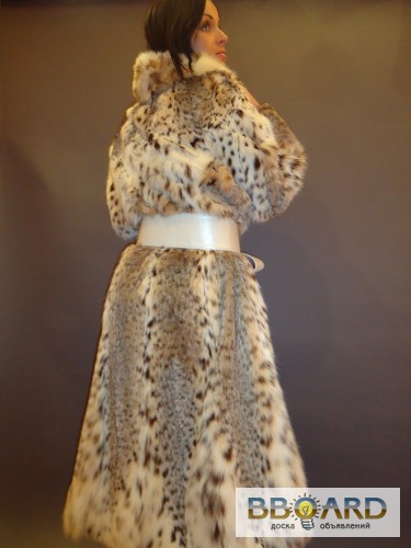 Фото 3. 4.Итальянская шубка рысь, приталенная с поясом