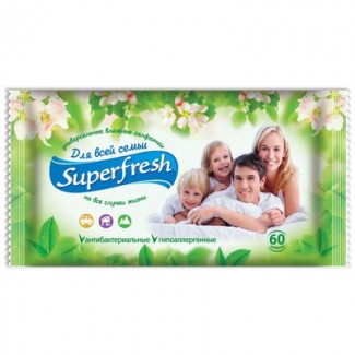 Детские влажные салфетки Superfresh 15 шт