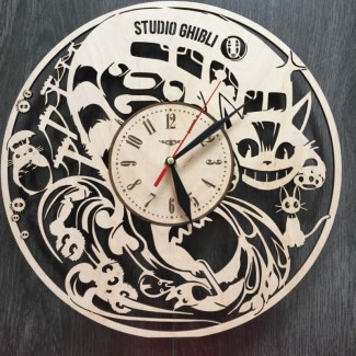 Настенные часы ручной работы «Аниме Studio Ghibli»