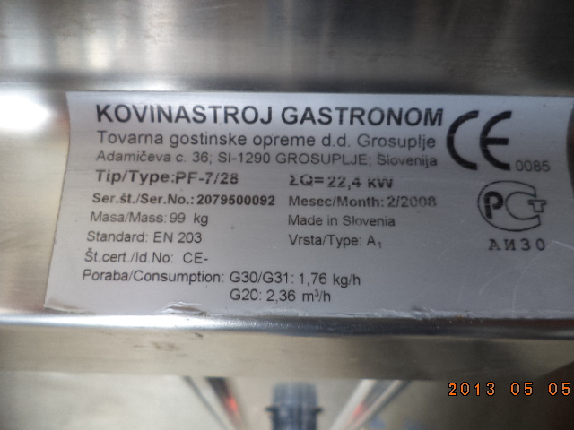 Фото 7. Профессиональное газовое оборудование б/у для кухни1