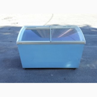 Бу морозильный ларь 307 л с стеклянной крышкой б/у оборудование для магазина ресторана