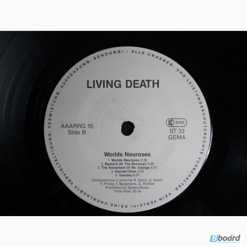 Фото 5. Living Death-Worlds Neuroses 1989 NM-/EX