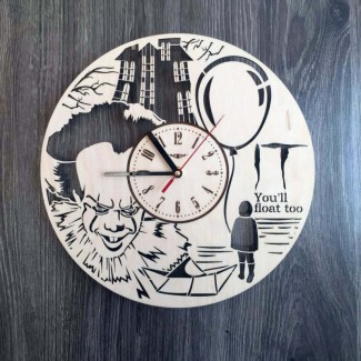 Круглые концептуальные часы из дерева «Оно»