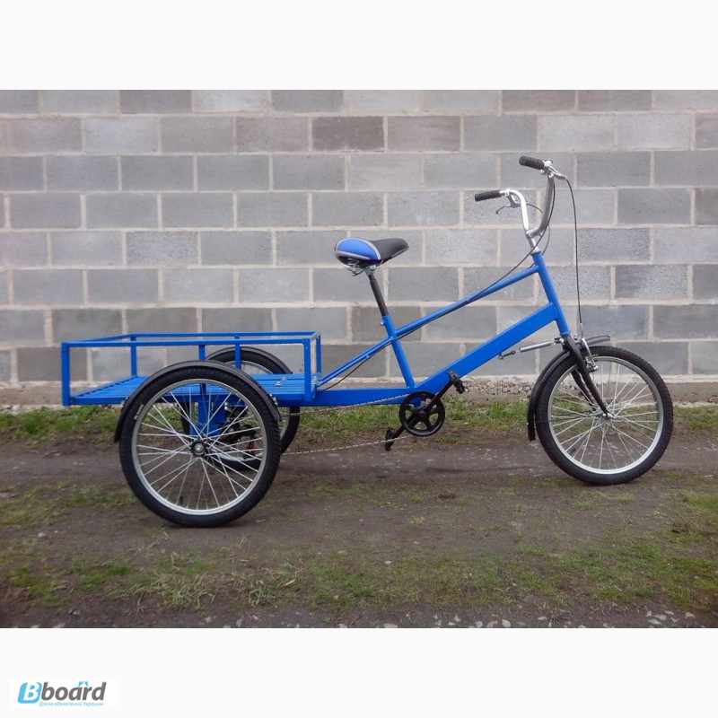 Фото 10. Велосипед трёхколёсный взрослый с грузовой корзиной