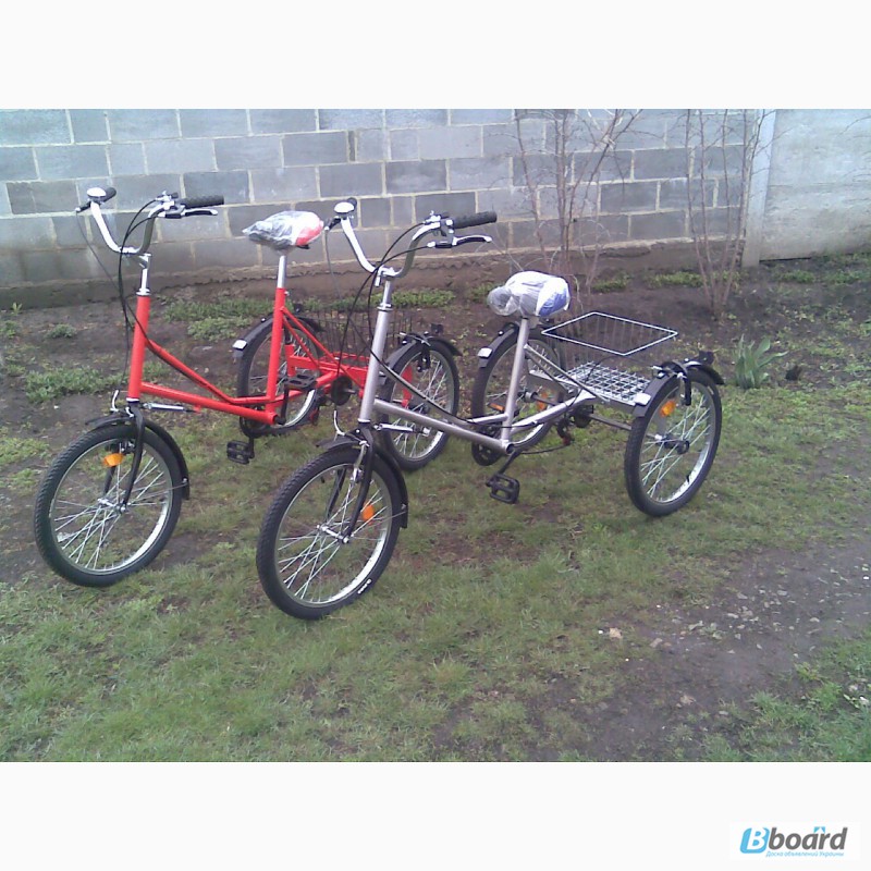 Фото 11. Велосипед трёхколёсный взрослый с грузовой корзиной