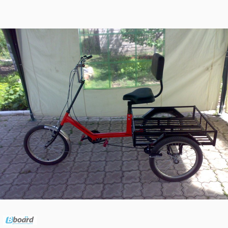Фото 13. Велосипед трёхколёсный взрослый с грузовой корзиной