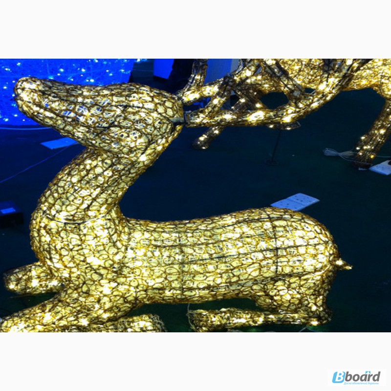 Фото 2. Светодиодный декоративный олень, новогодний сувенир
