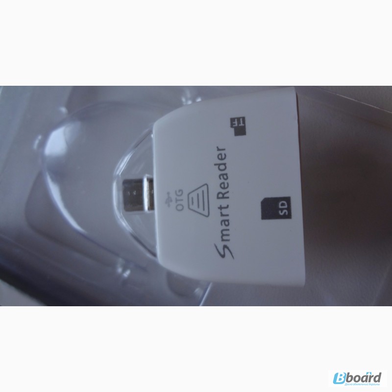 Фото 8. Переходник адаптер 2 in 1 Micro USB OTG Smart Card Reader на планшет