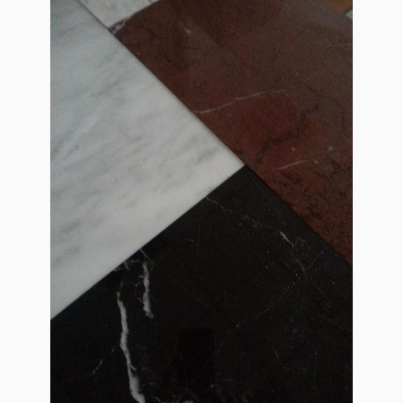 Фото 5. Мраморная плитка из Италии, прекрасное качество. ( черная, белая, коричневая, красная