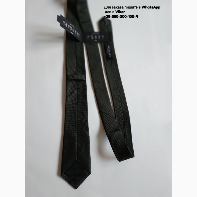 Фото 3. Галстук selected homme темно зеленый черный цвет 7 см. краватка