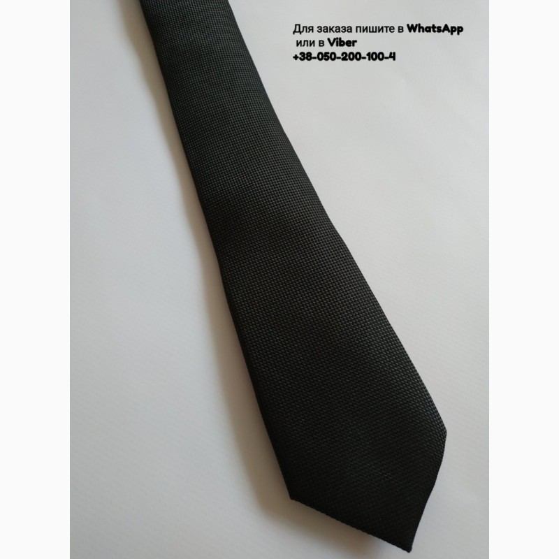 Фото 4. Галстук selected homme темно зеленый черный цвет 7 см. краватка