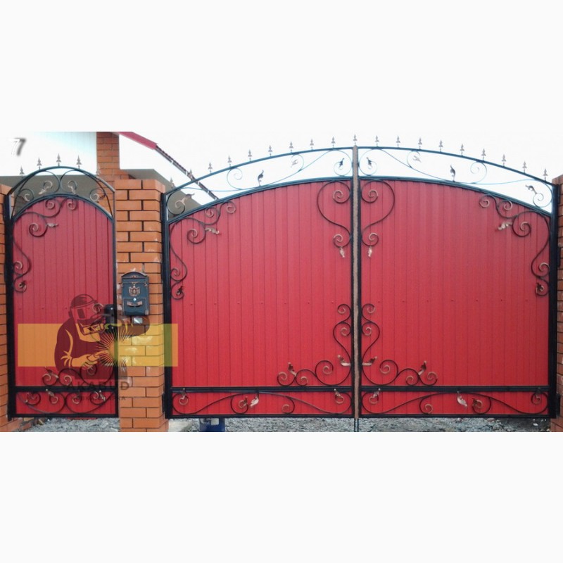 Фото 5. Ворота розпашні з ковкою і без. Відкатні ворота Орні (розпашні) ворота